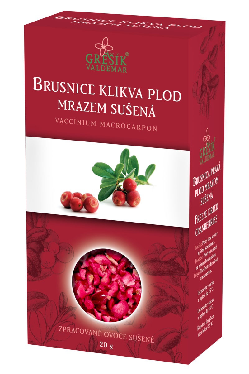 Mrazom sušené BRUSNICE